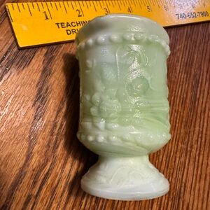 Vintage Green Flag  Glass cup
